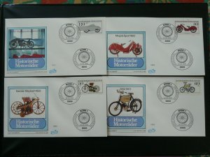 historical motorcycles set of 4 FDC 1983 Germany 83799