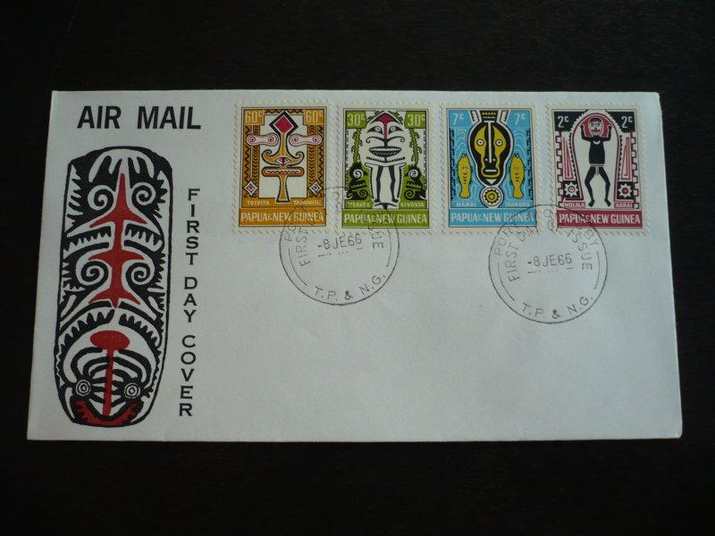 Postal History - Papua New Guinea - Scott# 221-224 - First Day Cover