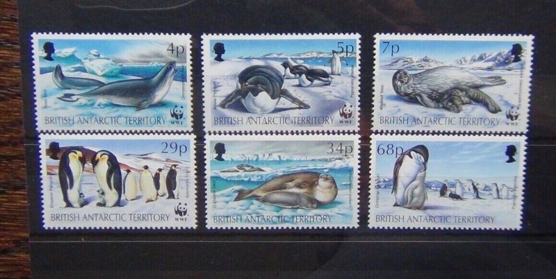 British Antarctic Territory 1992 Endangered Species Seals and Penguins set MNH 