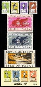 Pabay Island Stamps Lot Of 8 Stamps And Souvenir Sheet Sets