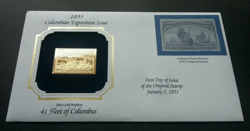 USA US Fleet Of Columbus (stamp with cover) MNH *22k gold FDC?