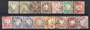 German States Bavaria Scottl # 58a - 71a, used