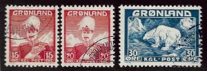 Greenland SC#5-7 Used F-VF...!!