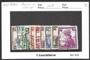 Doyle's_Stamps: Used 1935 German Semi-Postal Set, Scott #B69 to #B78