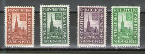 Austria \1933 WIPA vignettes\ hinged