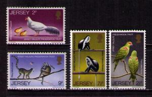 JERSEY Sc 49 - 52 MNH FVF Set4 Bird Monkey Lemur Pheasant cc