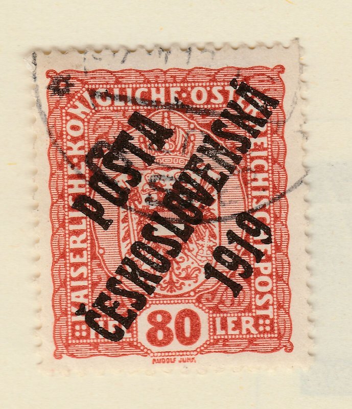 A5P64F60 Czechoslovakia Semi-Postal Stamp 1919 optd 80h used