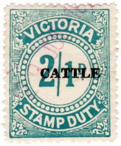 (I.B) Australia - Victoria Revenue : Cattle Duty 2/1d (1951)