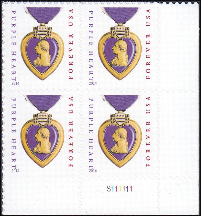 Scott 5035 Purple Heart MNH PB