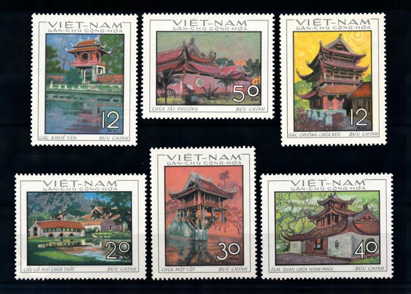 [92124] North Vietnam 1968 Traditional Houses Pagonda  MNH