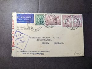 1941 Australia Airmail Cover Castlemaine Victoria to Cleckheaton Yorks England