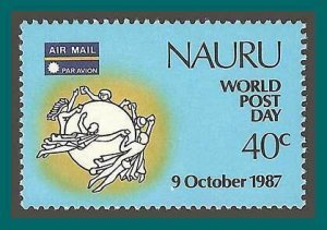 Nauru 1987 World Post Day, MNH  #338,SG353