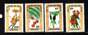 Senegal-Sc#798-801-unused NH set-Indigenous Flowers-1988-