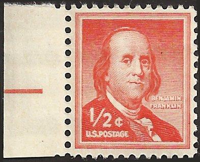 # 1030a MINT NEVER HINGED DRY PRINT BEN FRANKLIN