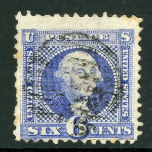 USA 1869 Washington 6¢ Pictorial Scott # 115 Used M979 ⭐⭐⭐⭐ 