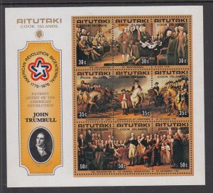 Aitutaki 124d US Bicentennial Souvenir Sheet MNH VF