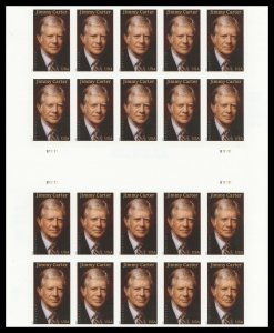 US 6043a Jimmy Carter imperf NDC horz gutter block 20 MNH 2025