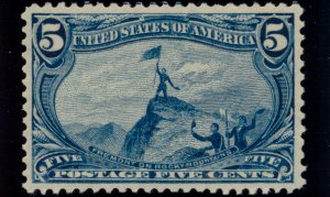 US 288 5c 1898 Trans-Mississippi Exposition Rocky Mountains PSAG cert VF NH