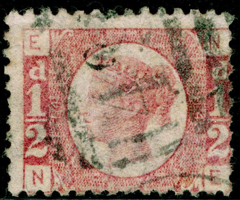 SG49, ½d rose PLATE 14, USED. Cat £22. NE 