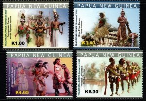 PAPUA NEW GUINEA SG1361/4 2009 TRADITIONAL DANCES MNH