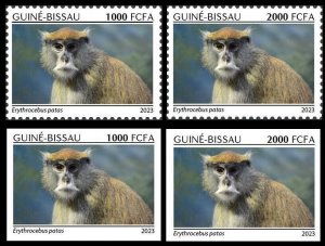 GUINEA BISSAU 2023 SET 2X 2V 1000F & 2000F &IMPERF - MONKEYS MONKEY MNH-