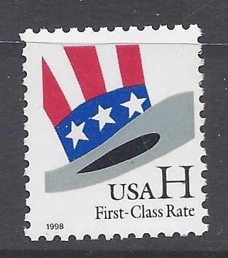 3260 Catalog # Uncle Sams Hat First Class Rate H Stamp (33) cent