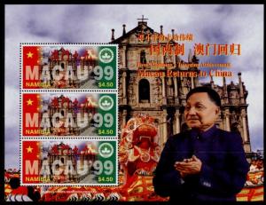 Namibia 890 sheet MNH Macau returns to China, Flag, Deng Xiaoping