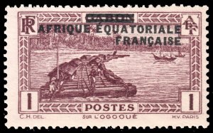 French Equatorial Africa #1  MNH - Stamp of Gabon Overprinted (1936)