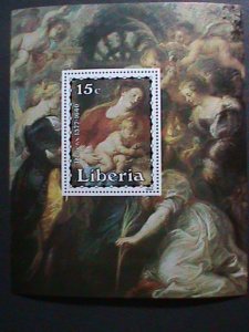 LIBERIA-1984 SC#3333- CHIRSTMAS-VIRGIN & THE CHILD-FAMOUS PAINTING-MNH S/S-VF