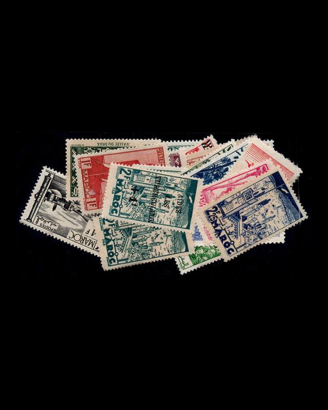 VINTAGE: MOROCCO 1931 MOSTLY OGLH SCOTT # 123-167 $ 16 LOT # VSAMAROCC1931HO-Z