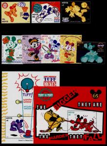 Nevis 829-38 MNH Disney, Mickey playing sports, Minnie Mouse