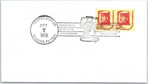 US SPECIAL EVENT CACHET COVER AMERICAN BICENTENNIAL AT REDPEX READING PA 1976