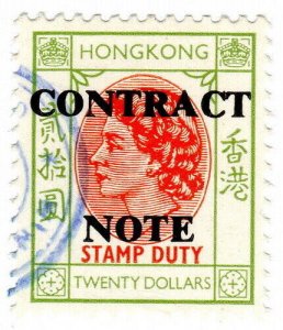 (I.B) Hong Kong Revenue : Contract Note $20 (1972)