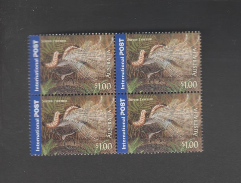 Australian Stamps 2005 $1 Superb Lyrebird International Block 4 Mint MUH MInt