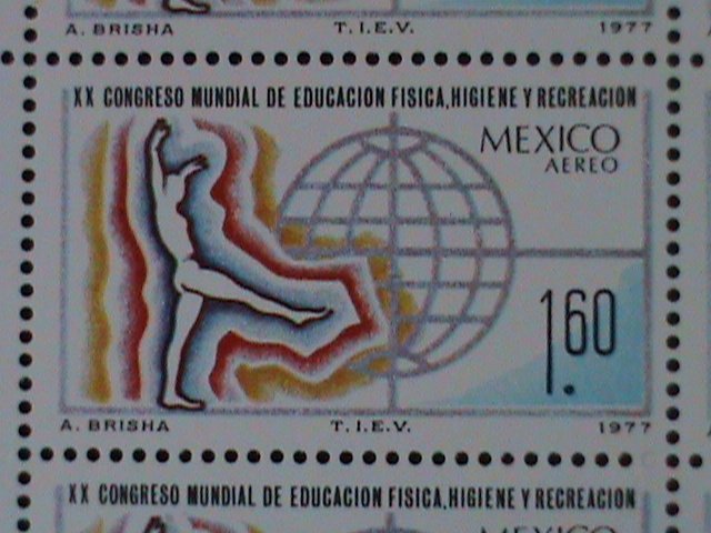 ​MEXICO-1977-SC#546-WORLD CONGRESS FOR EDUCATION 20TH ANNIV-MNH-IMPRINT BLOCK