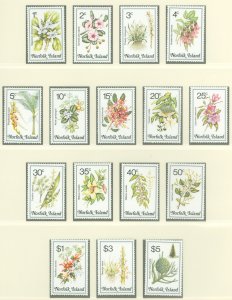 Norfolk Island #323-338 Mint (NH) Single (Complete Set) (Flora) (Flowers)