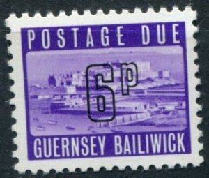 Guernsey  Sc#J14 MNH, 6p vio, Postage Due Series 1971-1976: Castle Cornet (1976)