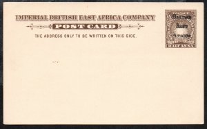 British East Africa Postal Card 3 Mint