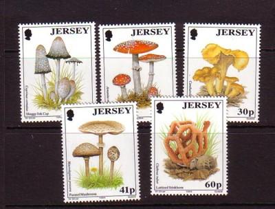 Jersey  Sc 655-9 1994 Mushrooms stamps mint NH