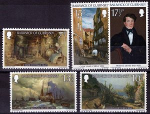 ZAYIX Guernsey 213-217 MNH Christmas Le Lievre Paintings Ships 111922S21M