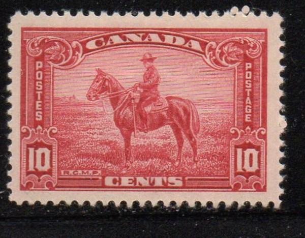 Canada Sc 223 1935 10c carmine rose RCMP officer stamp mint NH