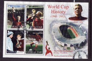 Gibraltar-Sc#908a-used sheet-Sports-English Soccer-2002-