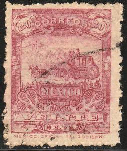 MEXICO 276, 20cents MULITA WMK EAGLE AND RM USED (352)