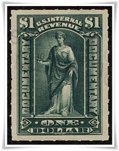 R173 $1.00 Documentary Stamp (1898) Used