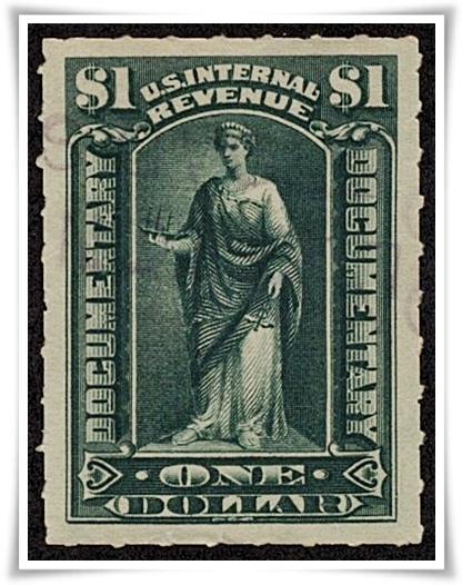 R173 $1.00 Documentary Stamp (1898) Used