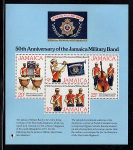 Jamaica Sc 434a 1977 Militray Band stamp sheet mint NH