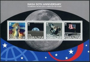 Gibraltar 1157 ad sheet,MNH. National Aeronautics & Space Administration,2008.