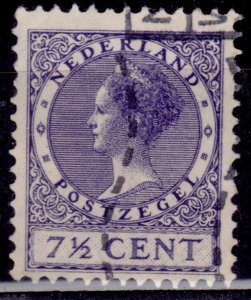 Netherlands, 1926-27, Wilhelmina, 7 1/2c, sc#174, used