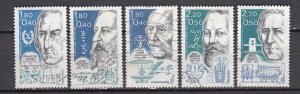 J43835 JLStamps 1986 france used set #b575-9 famous men