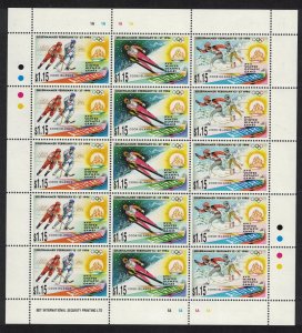 Aitutaki Winter Olympic Games Lillehammer Sheetlet 1994 MNH SG#658-660